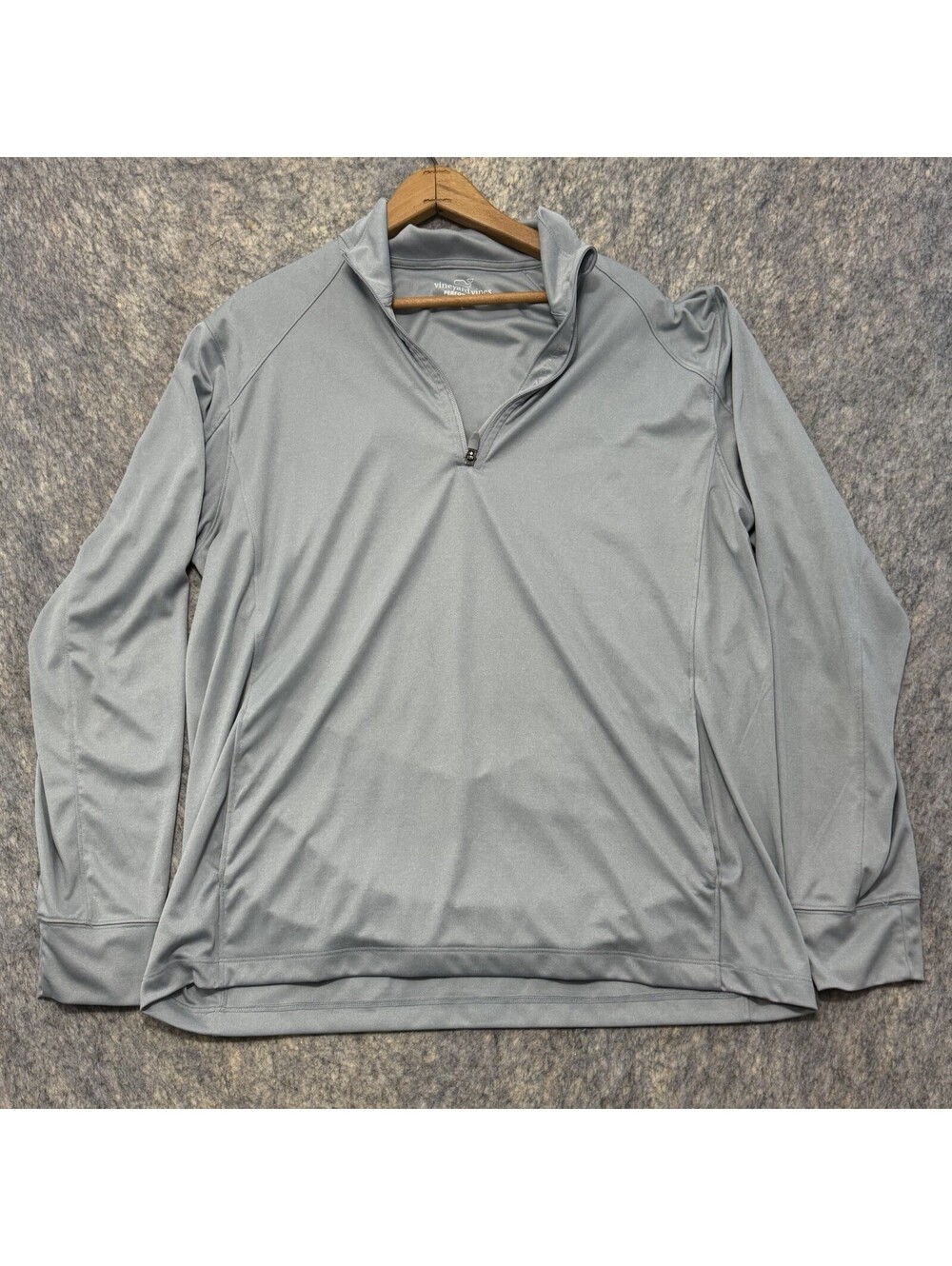 Vineyard Vines Performance Men’s Large Gray 1/4 Zip Pullover Golf Shirt